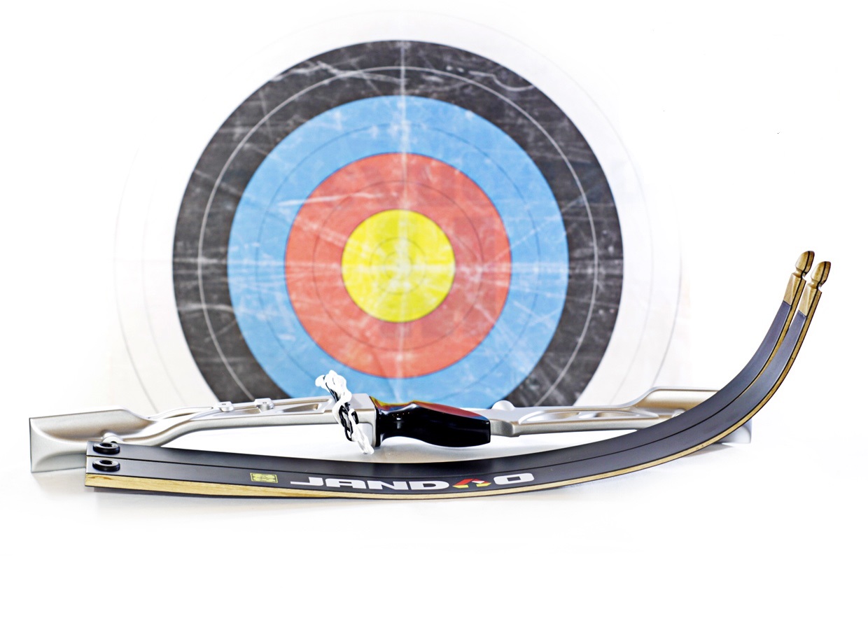 Лук рекурсивный (Олимпик) 68" 38# (серебристая рукоять, чёрные плечи)