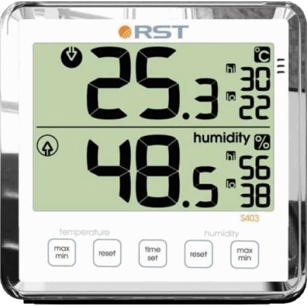 Термогигрометр (дом, большой дисплей, шампань) цифровой