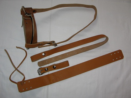 Крепление для лыж "Охотничье" (кожа) с ремнями